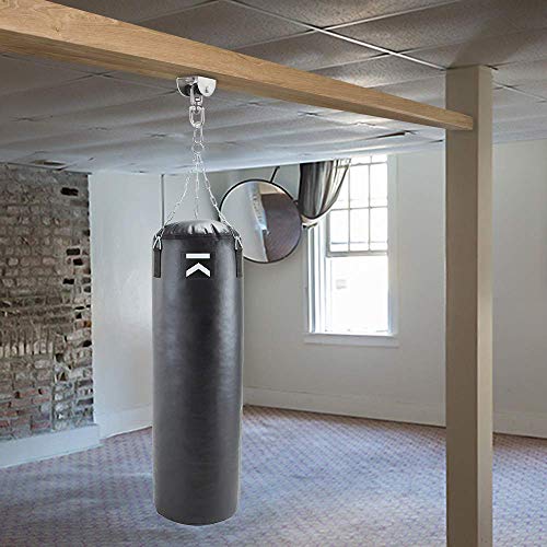 HOUSON 2PCS Heavy Duty Swing Hangers 360°Rotate Hooks for Hanging 304 Stainless Steel Swivel Hammock Hooks Swing Hook for Ceiling Wooden Porch, G