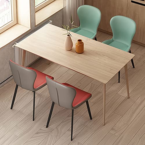 Kitchen Dining Room Furniture Chairs Kitchen Dining Chairs Set Of 4,Water Proof Leather Side Chairs with Carbon Steel Legs Faux Matte Leather Acc