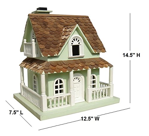 Home Bazaar Hand-made Hobbit House Mint Green Bird House - Big Bird House - Home Decor