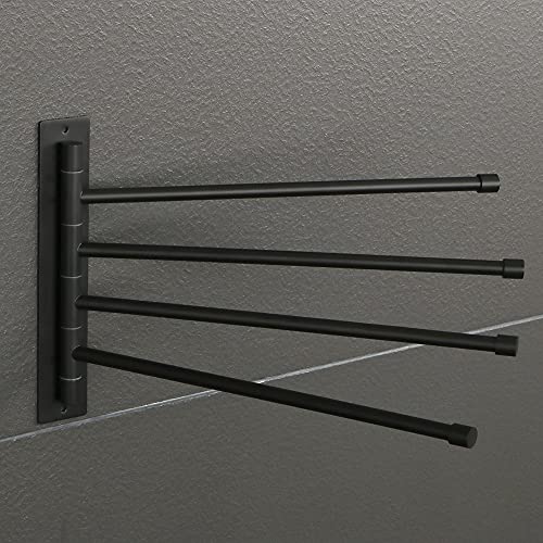 HIGOH Towel Racks,Towel Holder Towel Rail for Bathroom, 1Pcs Bathroom Hand Towel Holder, Rotating Towel Holder, Wall Mounted Towel Hanger, Stainl