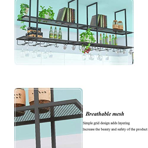 SUCHETA Wine Rack Iron Bar Hanger Upside Down Wine Glass Holder Hanging Wine Cabinet Rack Bar Decoration Storage Rack Home Decoration