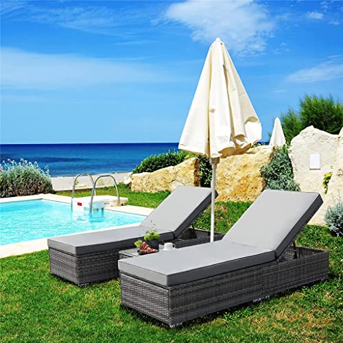 DLOETT Vintage Rattan Lounge Sofa Double Chair Furniture Stool Set Cushion Garden Seat