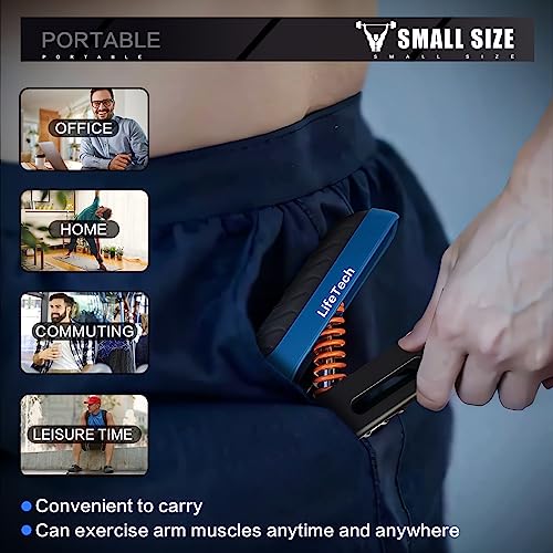 LifeTech Hand Grip Strengthener Workout, Adjustable Hand Exerciser Wrist Forearm Trainer, Foldable Strength Training Gripper Updated, Portable St