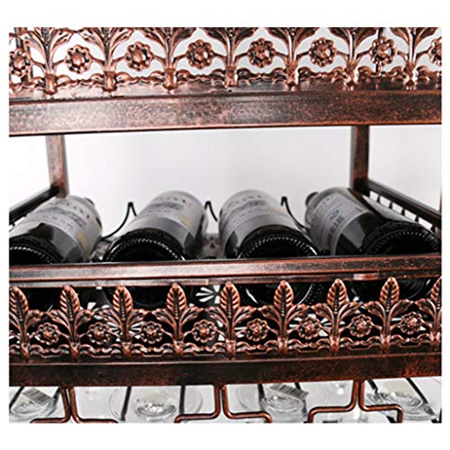 Stylish Simplicity Industrial Retro Stylish Simplicity Wine Rack Metal Simple Creative Display Storage Wine Glass Holder Adjustable Height Restau