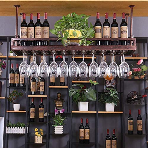 OUSIKA Wine Racks,Wall Mounted 2-Tier 30 Wine Glass Rack Storage Stand Hanging Iron Wine Stemware Holder Display Shelf, Adjustable Boom Modern Mi