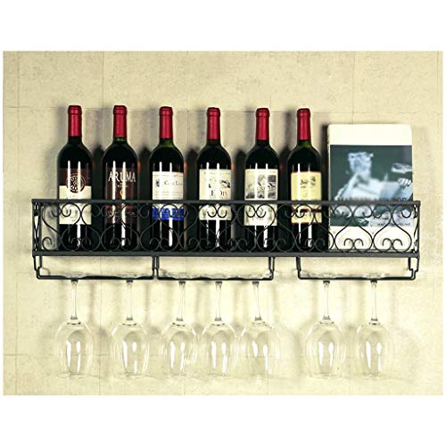 Stylish Simplicity Industrial Metal Wall-Mounted Wine Glass Holder Black Vintage Stylish Simplicity Champagne Glass Wine Glass Goblet Holder 80X2