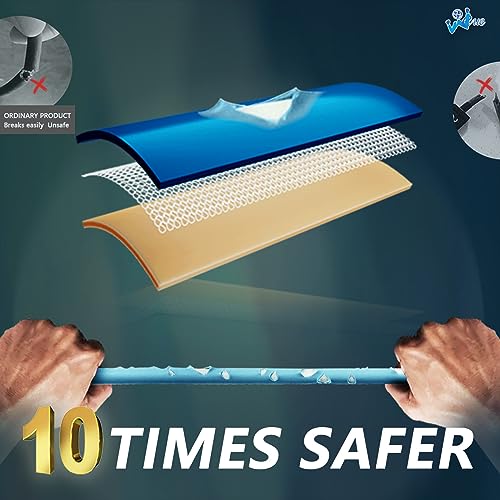 WEUE Resistance Band Safety Tube INVENTION Exercise Band for Fitness Workout Band with Handles for Men Women, Up to 150lbs with Foam Handles, Ank