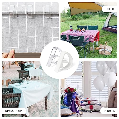 GVSAVY 36pcs Tablecloth Clips, Plastic Tablecloth Clips, Thick Tablecloth Clips, Tablecloth Holder, for Thick and Thin Tables Indoor and Outdoor