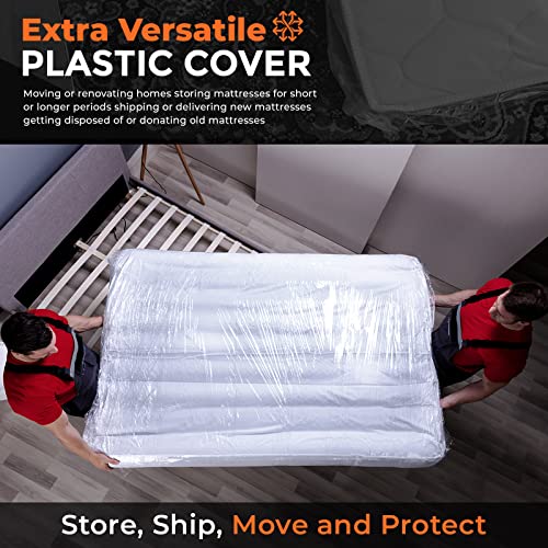 PackageZoom Mattress Bag for Moving and Storage Twin Size Mattress Bag 4 Mil Thick Dustproof, Waterproof Mattress Cover Heavy Duty Mattress Stora