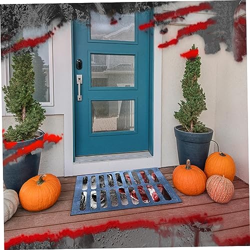 Qiuwaihei Halloween Door Mat 31.5x19.7 Inch 3D Horror Clown Sewer Doormat Non-slip Illusion Rug Halloween Doormat Bath Mat Style1Aisle Runners
