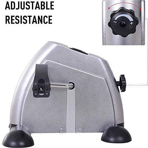 HUANGXING - Portable Pedal Exerciser Arm Leg Cycle Gym, Mini Exercise Bike, Digital Under Desk Bike Foot Cycle Arm & Leg Pedal Machine with LCD S