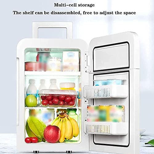 SXxingkong Bedroom Mini Fridge 20L with Digital Display,Small Car Fridge Portable Cooler and Heater AC/DC Powered for Skin Care, Food, Car, Trave