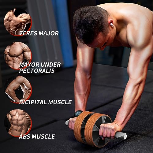 EnterSports Ab Roller Wheel, Ab Workout Equipment Exercise Wheels Set for Abdominal Core Strength Muscle Training, Muscle Roller Stick Reduce Mus