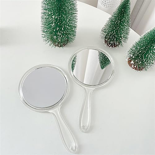 SKY Creation Makeup Hand Mirror, Double-Sided Handheld Mirror 1X/3X Magnifying Mirror with Handle, Wall mounted Mirror, (Crystal Clear) 5.7" X 10