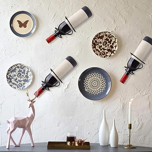 Kichvoe Wine Bottle Holder Wine Bottle Holder 2pcs Wall Mounted Wine Rack Spiral Wine Bottle Display Holder Metal Hanging Wine Rack Organizer for