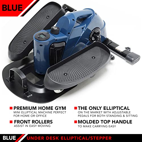 jfit Under Desk & Stand Up Mini Elliptical/Stepper w/Adjustable Angle | The Ideal Fitness & Exercise Equipment for Home| Ideal for Men, Women, Ki