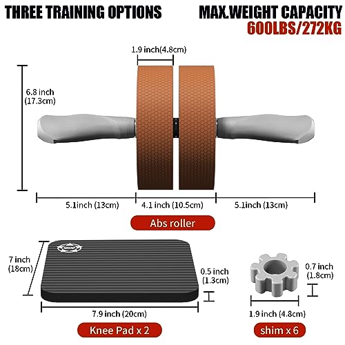 EnterSports Ab Roller Wheel, Ab Workout Equipment Exercise Wheels Set for Abdominal Core Strength Muscle Training, Muscle Roller Stick Reduce Mus
