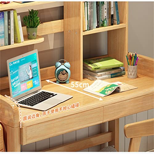 WALNUT Design Home Furniture Wooden Study Desk Office Desk With Storage Book Own Wooden Adjustable (Color : D, Size : 120cm)