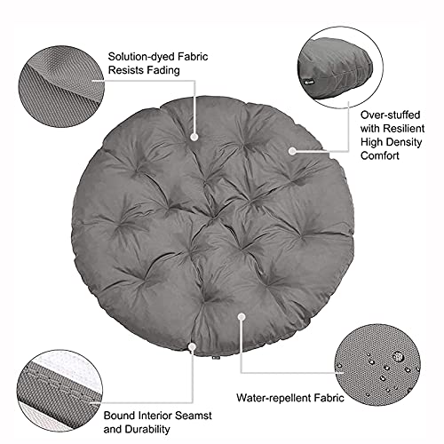 Overstuffed Papasan Chair Cushion,Outdoor Cloth Swing Rattan Chair Cushion,Oversized Round Cushion Thick Comfortable Oversized Papasan Pad(Chair