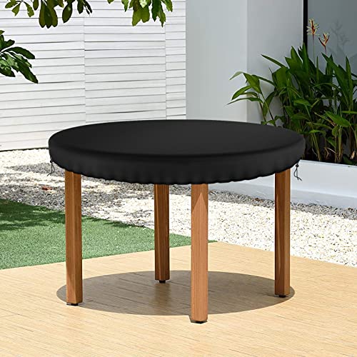 Garden Table Cover Round, Patio Table Top Cover, Outdoor Garden Furniture Cover, Fitted Round Table Cloth, Waterproof Tablecloth, Wipe Clean Tabl