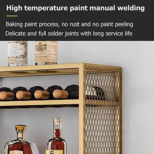 Wine Rack Wall Mounted, Metal Hanging Wine Holder, Glass Rack Iron Display Stand Wine Holder With Shelves, Wall Wine Rack Bottles, Modern Metal W