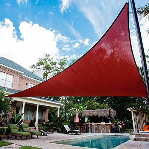 Fidrisen Waterproof Sun Shade Right Angle triangle Sun Shade Sail 95% UV Block Sunscreen Awning Garden Beach Patio Canopy with Free 3 Ropes (3m x