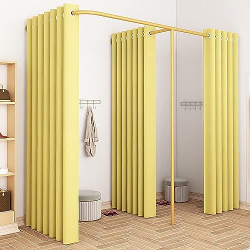 F-Shaped Changing Room Divider, Clothing Store Changing Room,Portable Dressing Room For Privacy, Spacious Double Changing Room, Clothing Store Ch