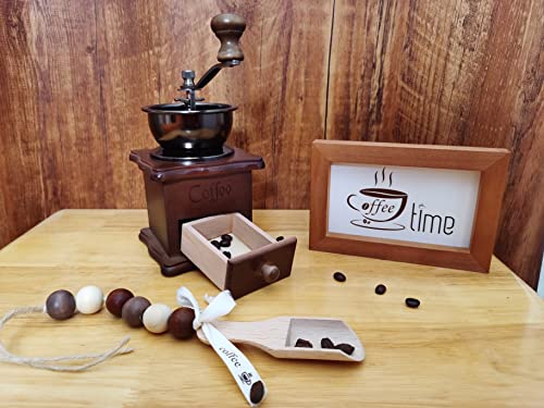 XiA MiLL 5P Coffee Bar Sign Décor, coffee table décor, Coffee Decor for Coffee Bar Accessories,Coffee Bar Tiered Tray Decor,Coffee Lover Gift