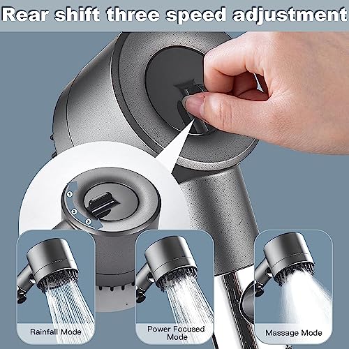 Shower Head high-Pressure 4-Mode Electric Shower, Handheld Shower Head, Adjustable spa Shower Head, Latest Powerful Shower Head, Equipped with 1.