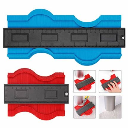 [2 Pack] Contour Gauge Duplicator [5 inch+10inch] Willingood Profile Measuring Tool Plastic Woodworking Shape Tracing Template Contour Copy Dupli