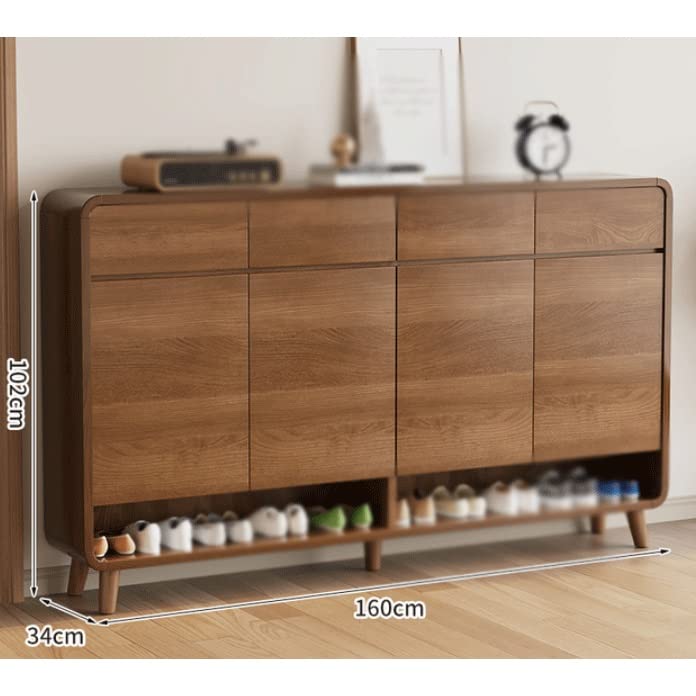 LUKEO Hallway Storage Shoe Cabinet Kitchen Wooden Storage Space Saving Shelf Entryway Bench (Color : 3-pack, Size : Light Grey)