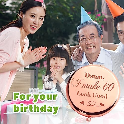 Engraved Inspirational Words Compact Folding Pocket Mirror Gifts for Mum/Grandmother Mothers Day Mum 60th Birthday Gift Ideas