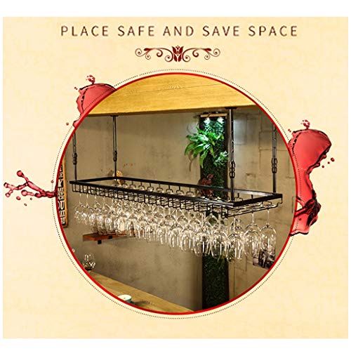 Stylish Simplicity Industrial Retro Stylish Simplicity Down Wine Rack Simple Display Wine Glass Holder Household Goblet Holder Adjustable Height