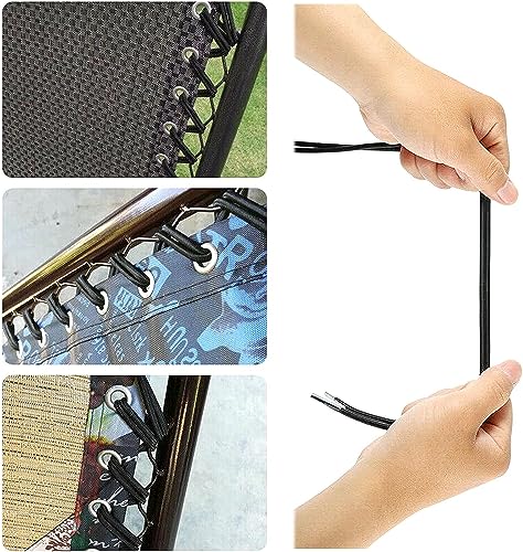 dinghaole Cord Kit for Universal Zero Gravity Chair - Repair Tool Set for Recliners & Garden Chairs - 4 PCS Replacement Elastic Cords - Easy Fix