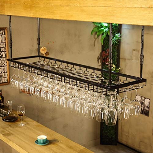 Stylish Simplicity Wine Rack Ceiling Wine Rack - Adjustable Height Wall-Mounted Wine Bottle Holder Metal Iron Wine Holder, Vintage Bar Decoration