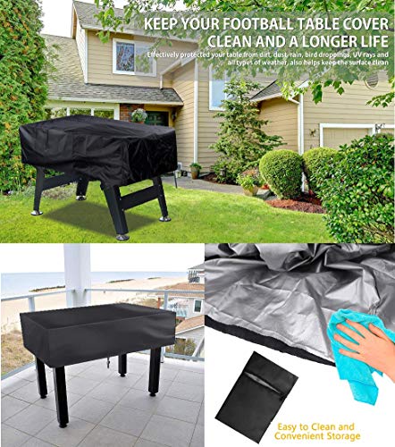 ELR Foosball Table Cover, Waterproof 420D Oxford Table Football Covers Foosball Table Protection Dustproof Patio Foosball Soccer Table Covers for