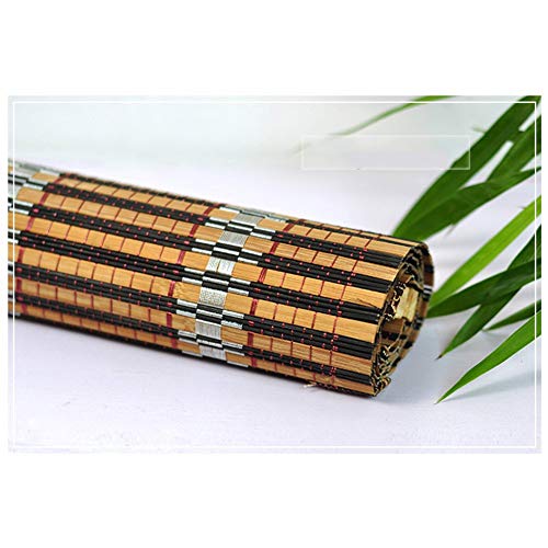 LJA Outdoor Carbonized Bamboo Roller Blind Greenhouse Shutters, Sunscreen UV Protection, Indoor Outdoor Patio Gazebo Pergola Porch Garden Awnings