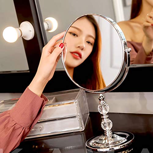 LIUZH Vanity ,Multi-angle Rotating Desktop Wall-Mounted Makeup for Bedroom Bathroom Home Shower ( Size : 33CM )