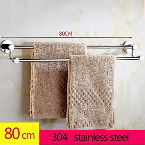 Towel Bar 304 Stainless Steel Towel Rack Double Towel Bracket Lever Towel Rail Wall Hanging Towel Holder for Bathroom Balcony Kitchen Towel Hangi