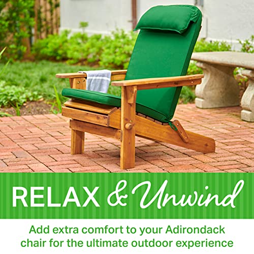 Plant Theatre Adirondack Chair Luxury High Back Cushion with Head Pillow in Cool Navy