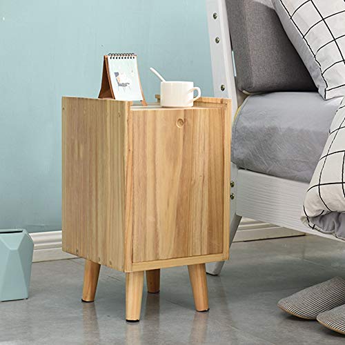 N/A All Solid Wood Bedside Cabinet, Narrow Mini Locker, Small Apartment Simple European Style Bedside Cabinet Solid Wood