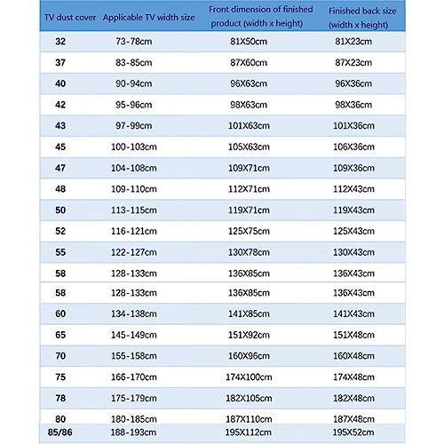 Qvo Sunflower Picture TV Cover Wall Hanging/Curved Screen/LCD TV Dust Cover 32/55/85in Living Room And Bedroom Decoration,Home Accessories(Size:5