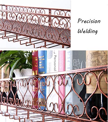EYLINK Wine Racks,Wall Holder | Hanging Wine Glass Holder Metal | Vintage Wine Bottle Holder | Rustic Wall Mounted Wine Holder Wine Cooler | Wall