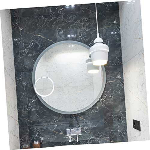 FOMIYES 2 pcs Mirror travel desk decor LED magnifying glass LED decor vanity decor dresser decor woman pu household Morrow