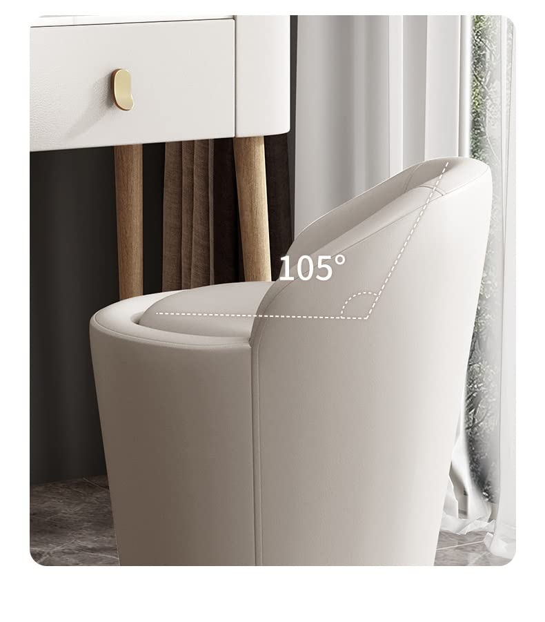 maozi Small Single Leather Sofa 360° Rotate Bedroom Dressing Vanity Chair Manicure Salon Swivel Chairs Living Room Dinning (Color : 3-pack, Size