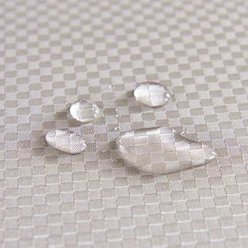 HSYLYM Waterproof Table Cloth Rectangular Polyester Washable,Plain Table Cover Suitable for Indoor and Outdoor Use,Ecru,135x240cm(53x94in)