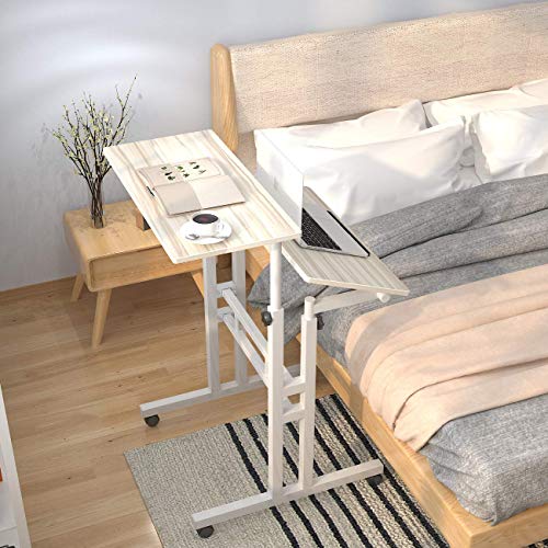 sogesfurniture Height Adjustable Stand up Desk Computer Stand Desk Home Office Desk with Standing and Seating,Maple BHUS-101-MP