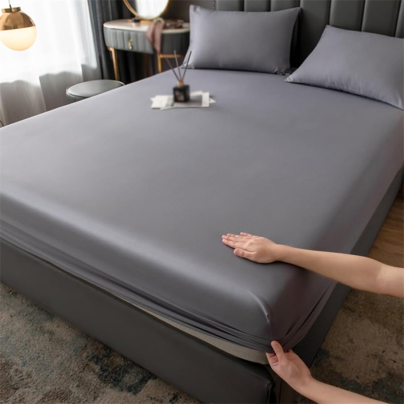 LIUZH Washable Single Double bed Cover Four Seasons Universal Mattress Cover bed Cover Delicate Skin (Color : D, Size : 150 * 200cm)