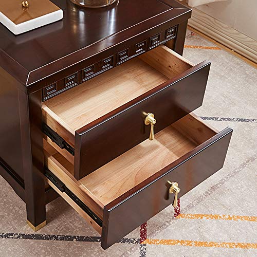 LUKEO Solid Wood Bedside Table Simple Bedroom Locker, Solid Wood Bedside Table