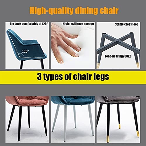 Modern Kitchen Dining Room Chairs Kitchen Dining Chairs Set Of 2 Velvet Seat and Backrests for Office Lounge Dining Kitchen Bedroom (Color : Pink